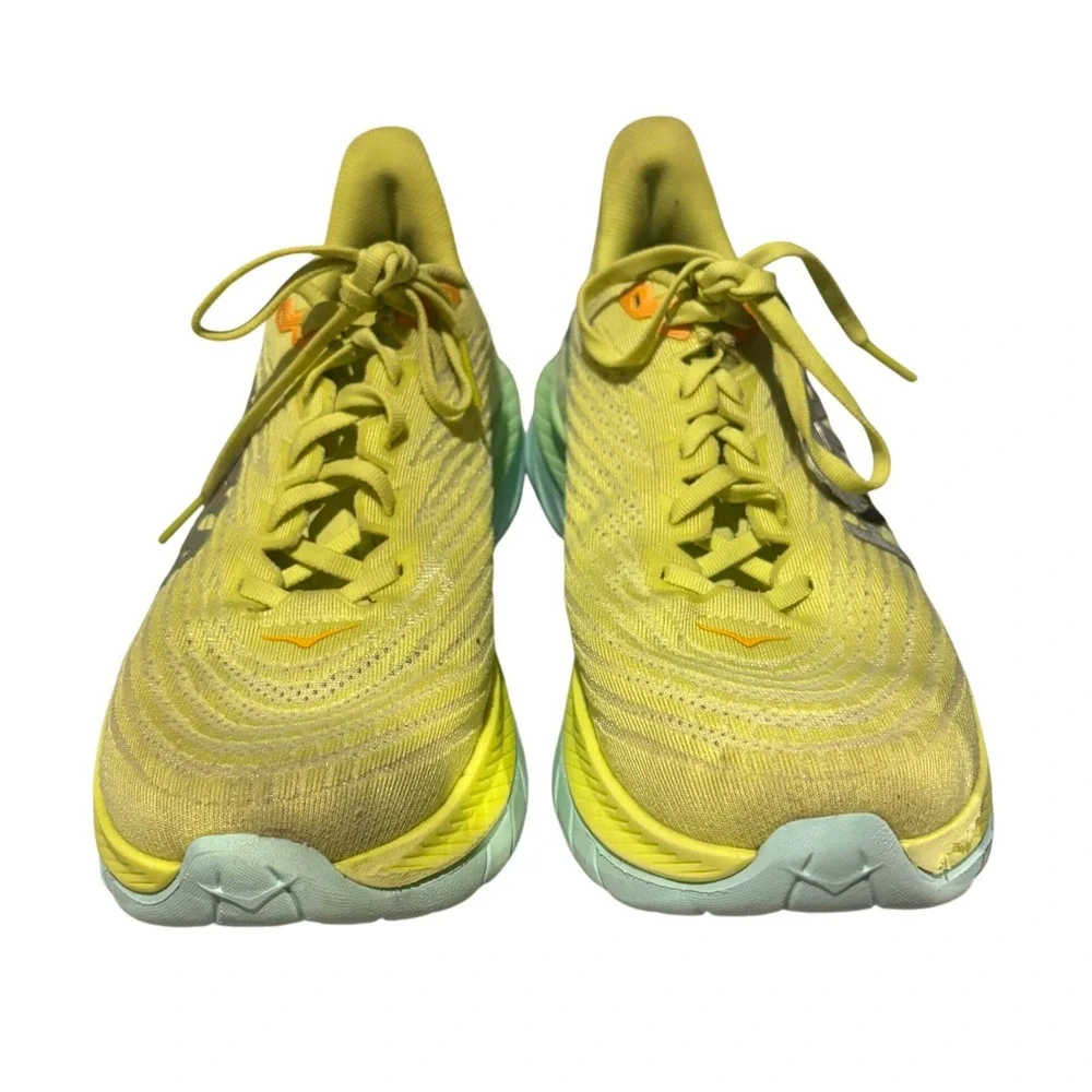 Hoka Mach 5 Celadon Lemonade Running Shoes Womens 10B 1127894 COLG